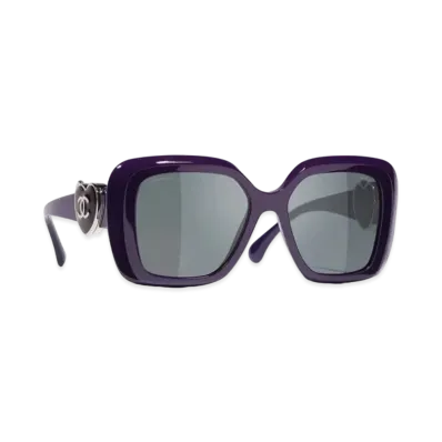 CHANEL Square Sunglasses Acetate "Purple"
