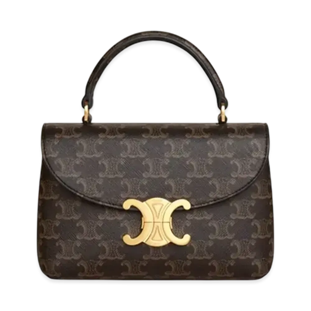 CELINE Teen Nino Bag In Triomphe Canvas "Tan"