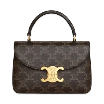 CELINE Teen Nino Bag In Triomphe Canvas "Tan"