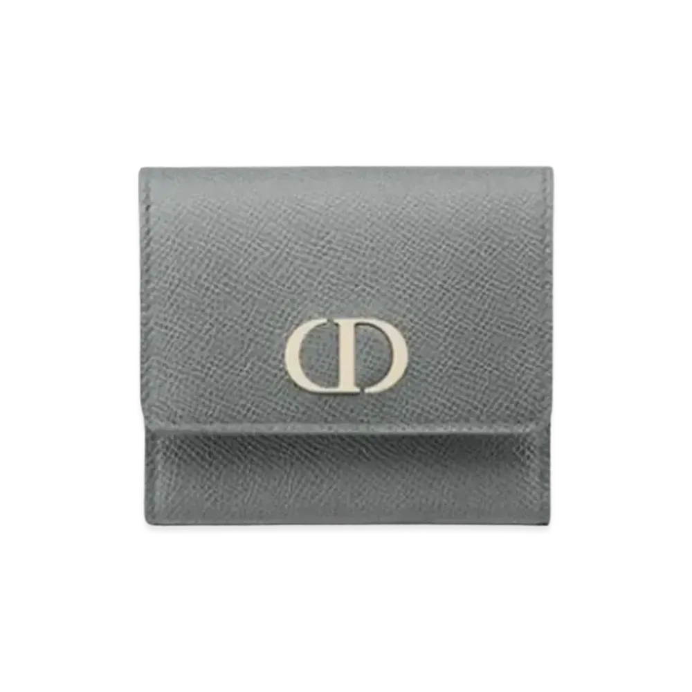 Dior 30 Montaigne Lotus Wallet "Gray"