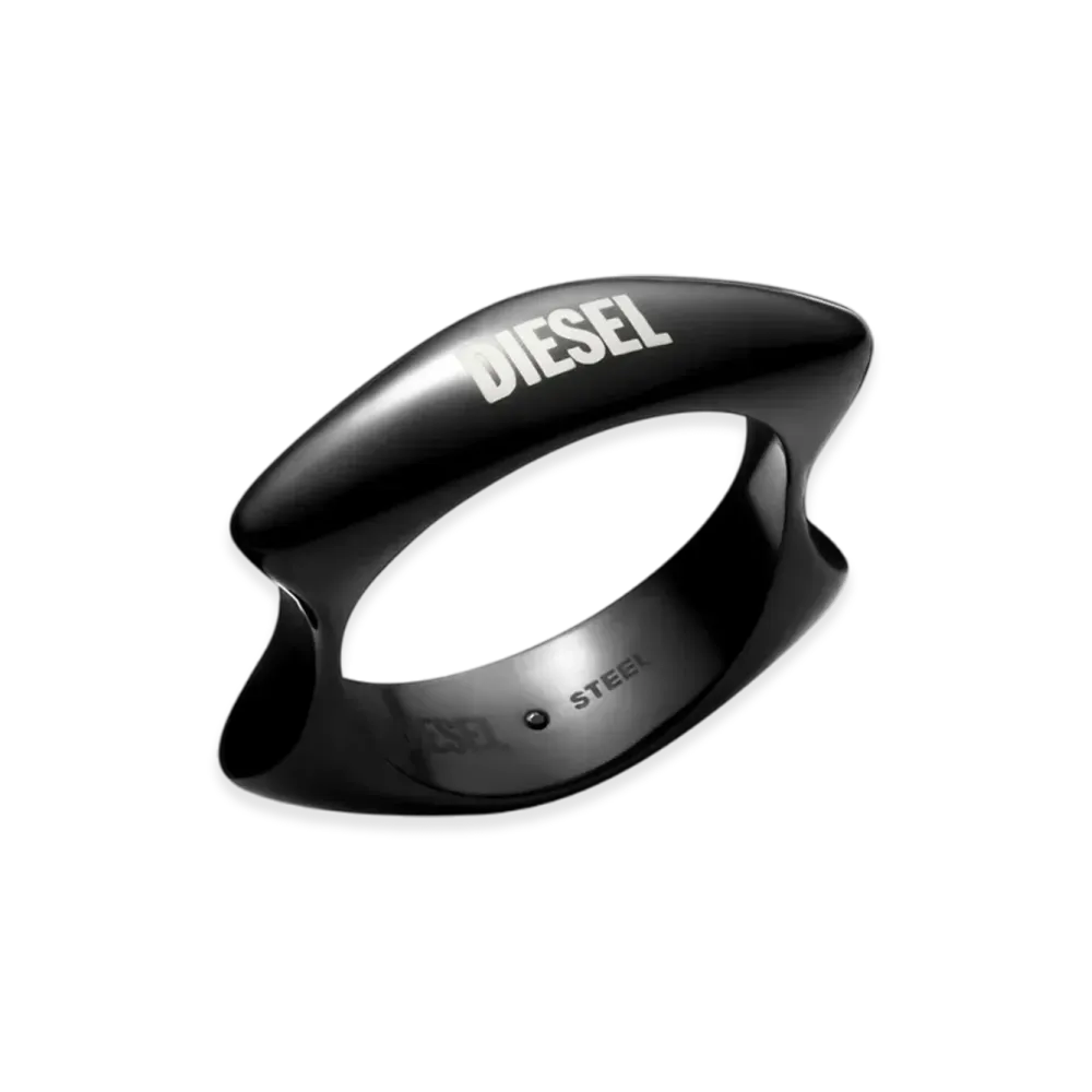 Diesel Dx1632001 Jewellery Black Stainless Steel Band Ring "Black"