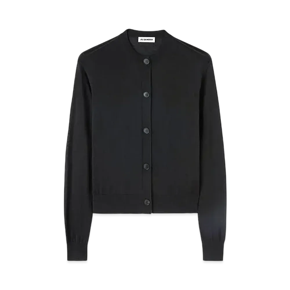 Jil Sander Women's Crew-Neck Cardigan "Black"
