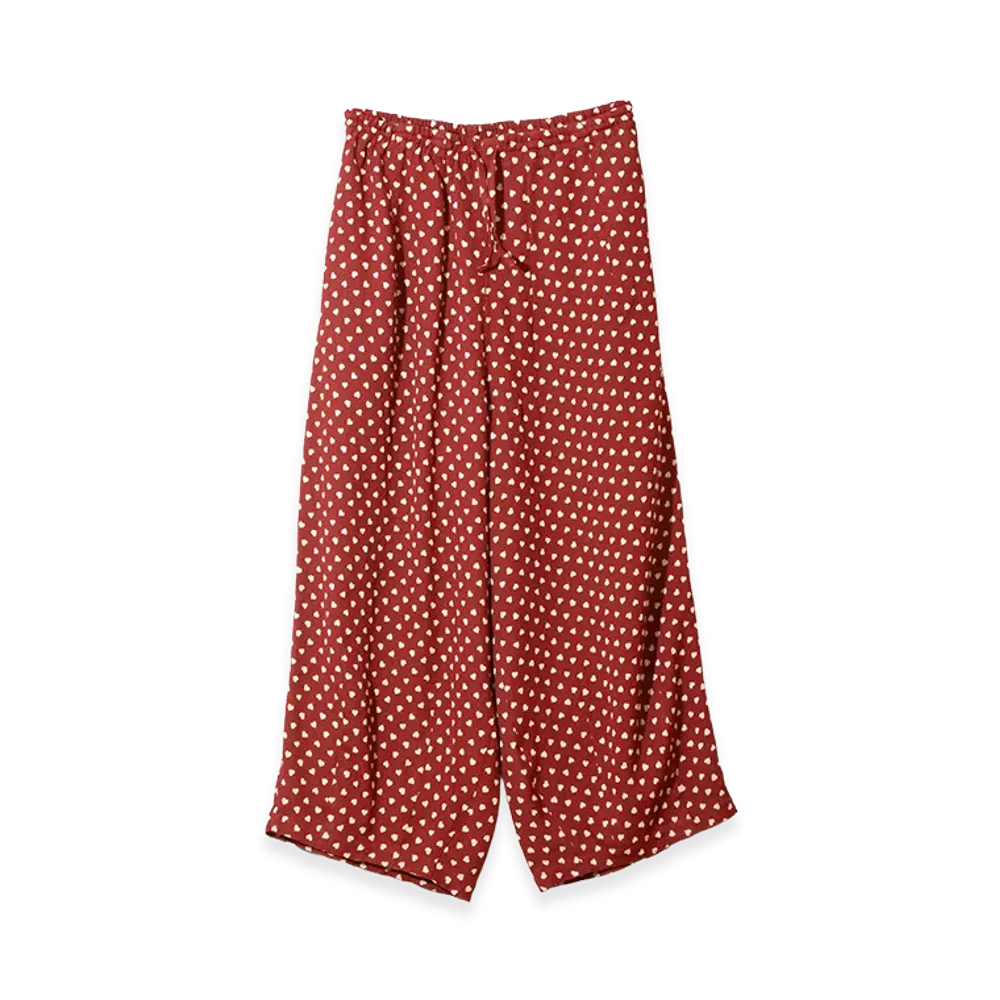 NEEDLES H.D. Pant Double Weave Jacquard "Red/Heart"