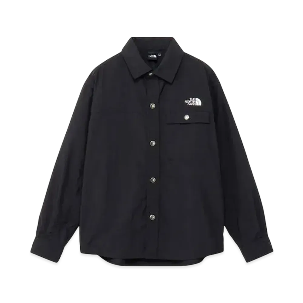 The North Face Kids Long Sleeve Nuptse Shirt "Black"