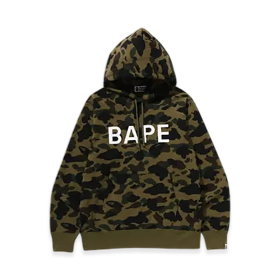 A BATHING APE 1St Camo Bape Pullover Hoodie "Green"