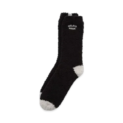GELATO PIQUE Homme x Chocolat & Framboise Baby Moco One Point Socks "Charcoal Gray"