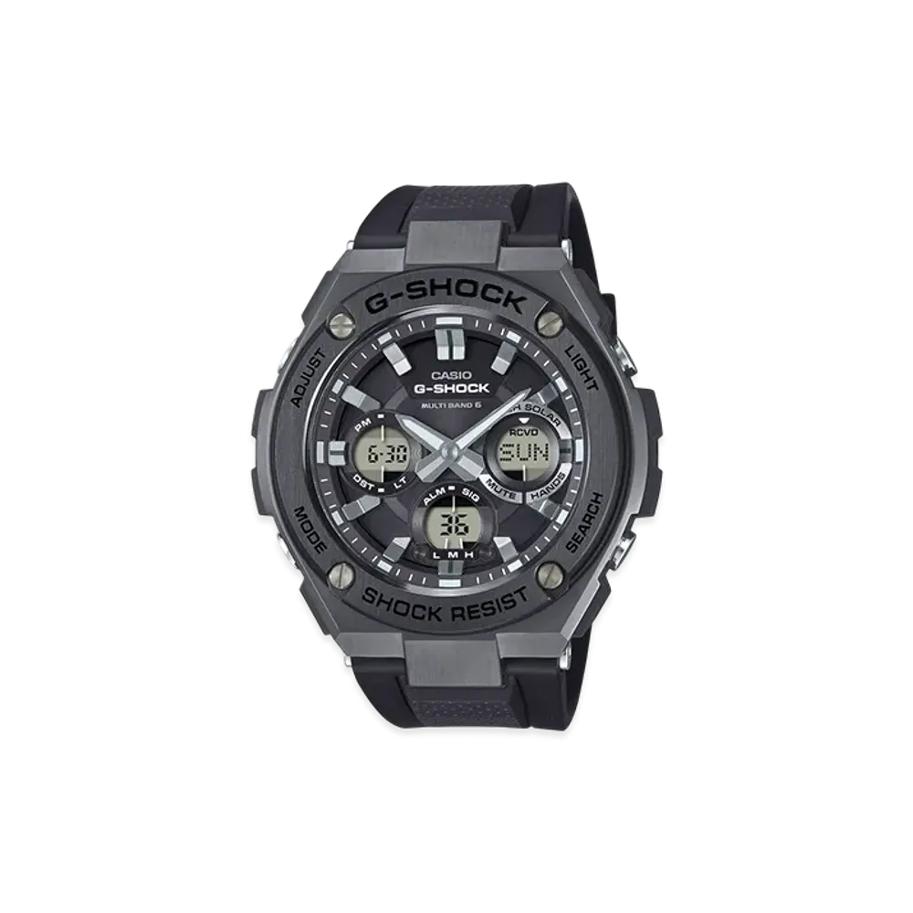 Casio G-Shock G-Steel Analog-Digi Radio Solar M Watch "Black"