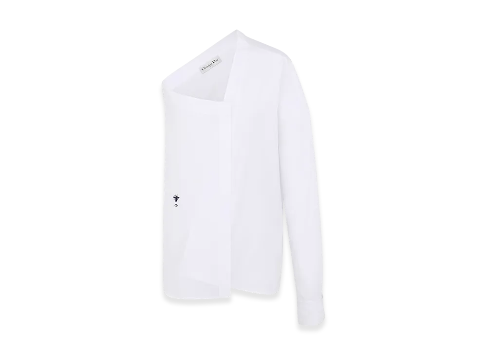 Dior Women's Asymmetric Shirt Poplin "White"
