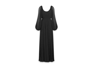 Dior Women's Pleated Long Dress "Black"