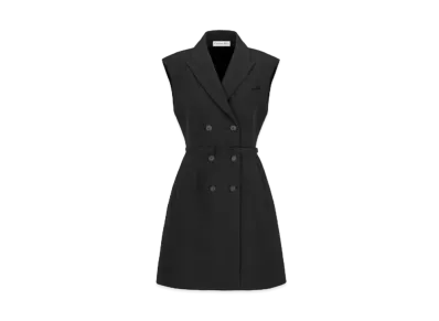 Dior Short Blazer Dress Wool and Silk "Black"