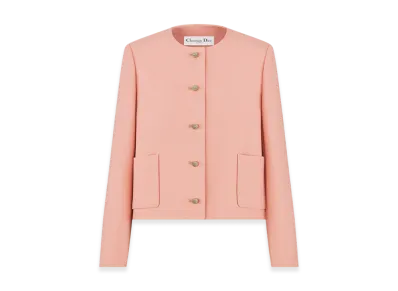 Dior Women's Wool and Silk Cropped Jacket "Pink"