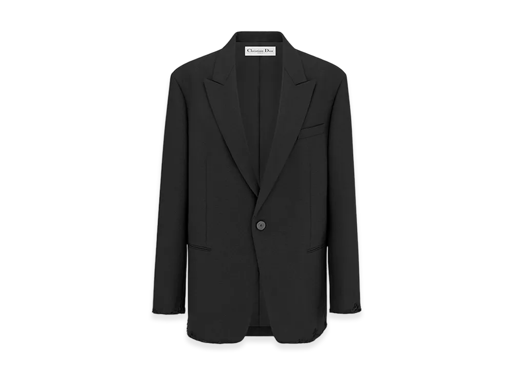 Dior Women's Oversized Blazer Wool Mohair "Black"