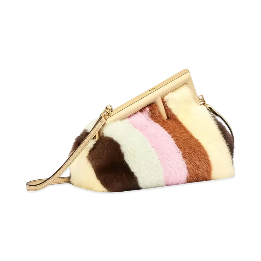 FENDI Fendi First Small Mink Bag Inlay "Multicolor"