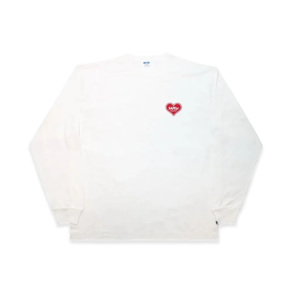 SAPEur Cherish & Co.Heart L/S Tee "White"
