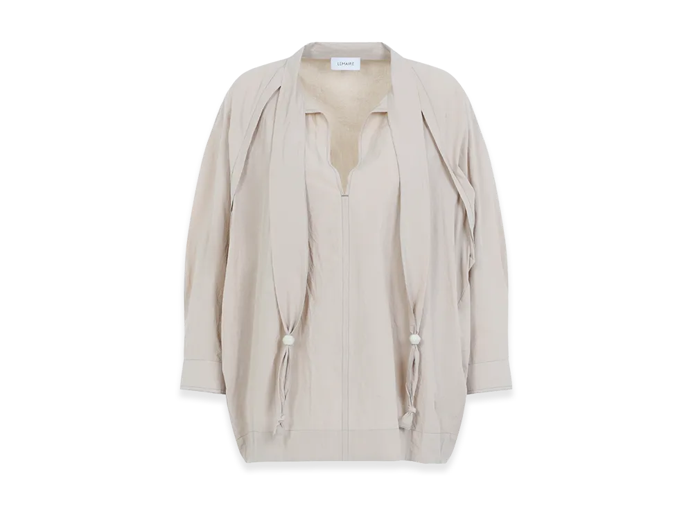 LEMAIRE Women's Blouse With Scarf "Greige"