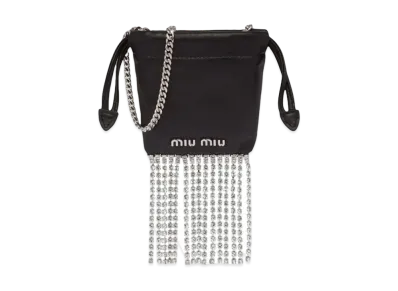MIU MIU Shoulder Strap With Nappa Leather Trick "Black"