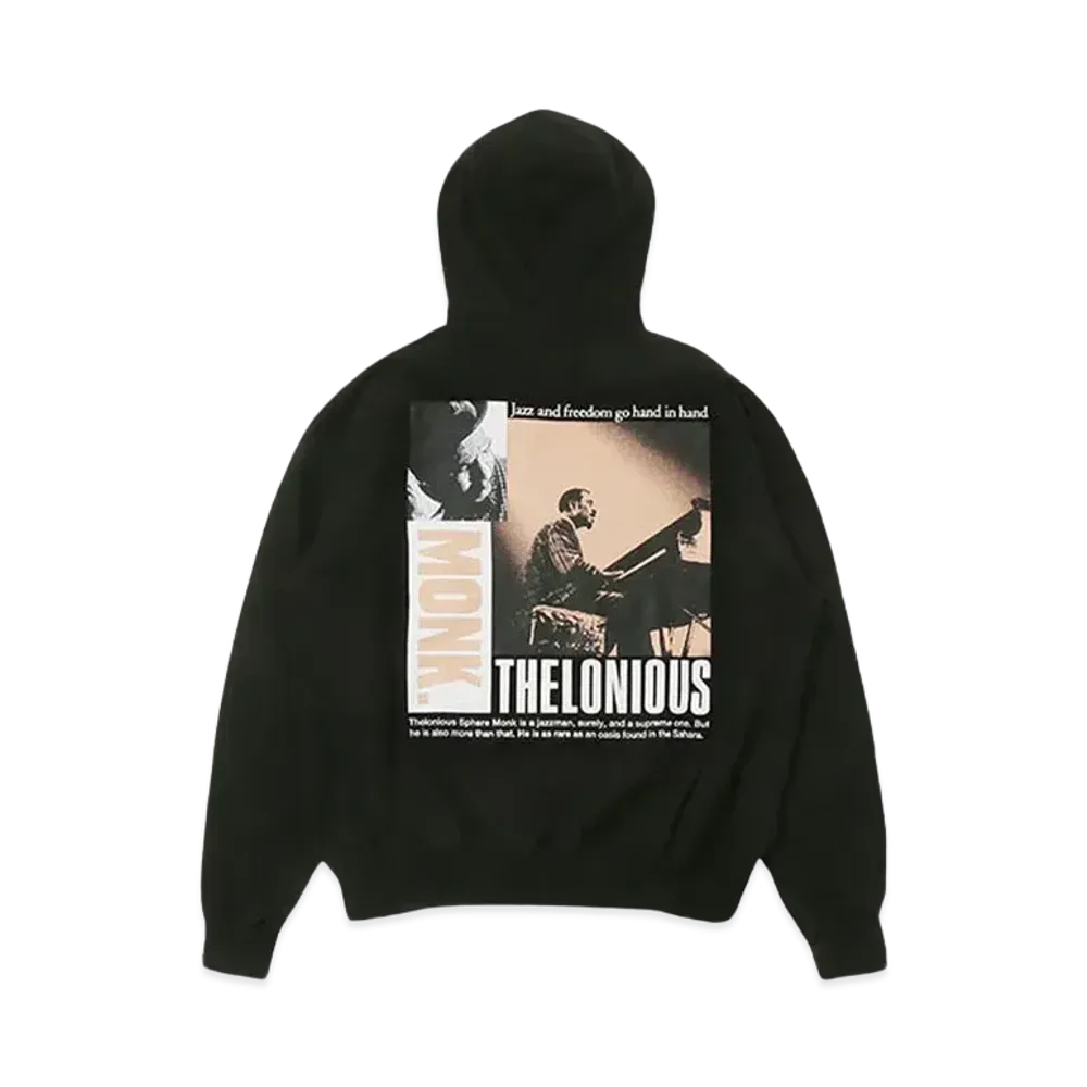 CITY COUNTRY CITY COTTON HOODIE_THELONIUS MONK(MONKPIANO,COMPOSER) "BLACK"