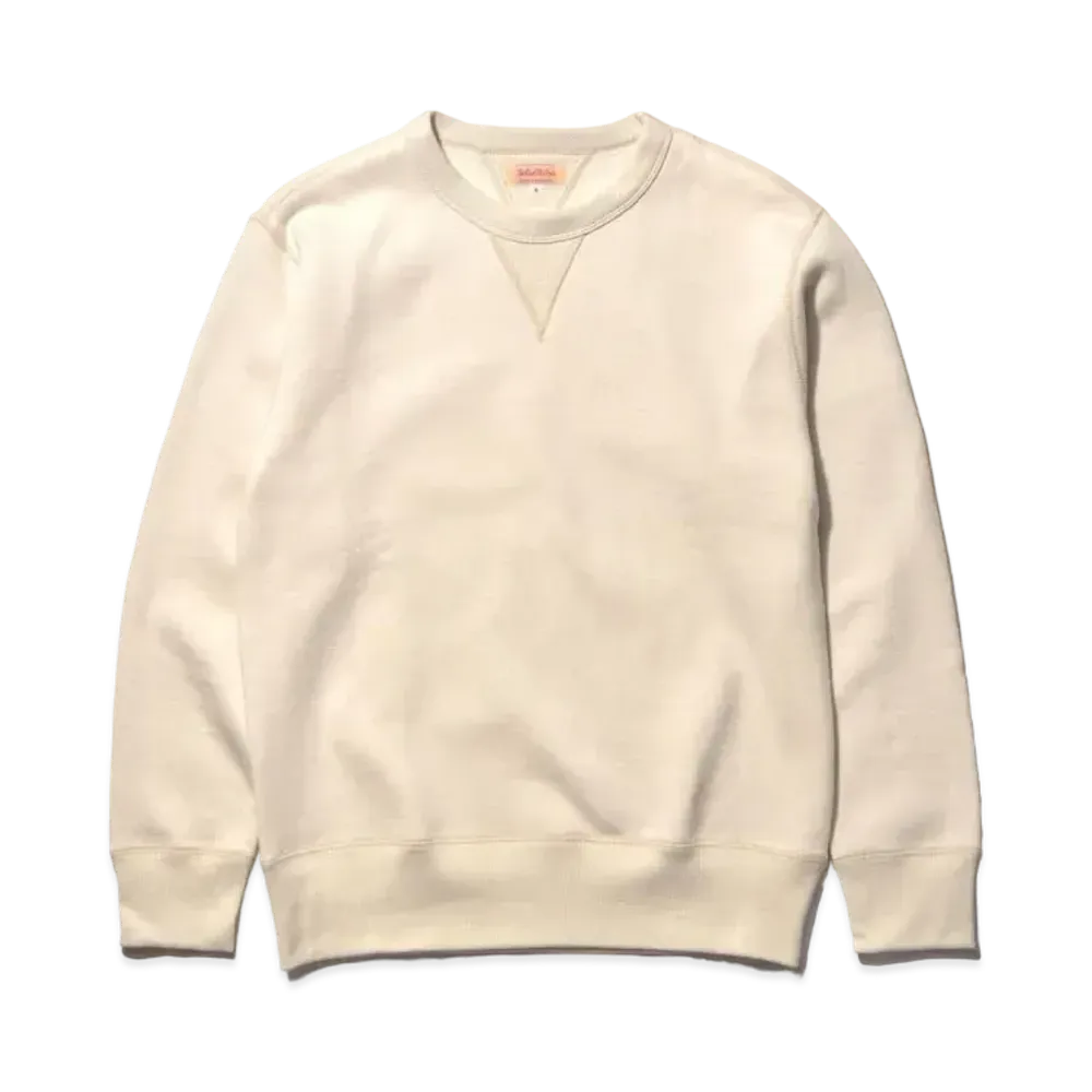 THE REAL McCOY'S 10 Oz. Loopwheel Crewneck Sweatshirt "Milk"