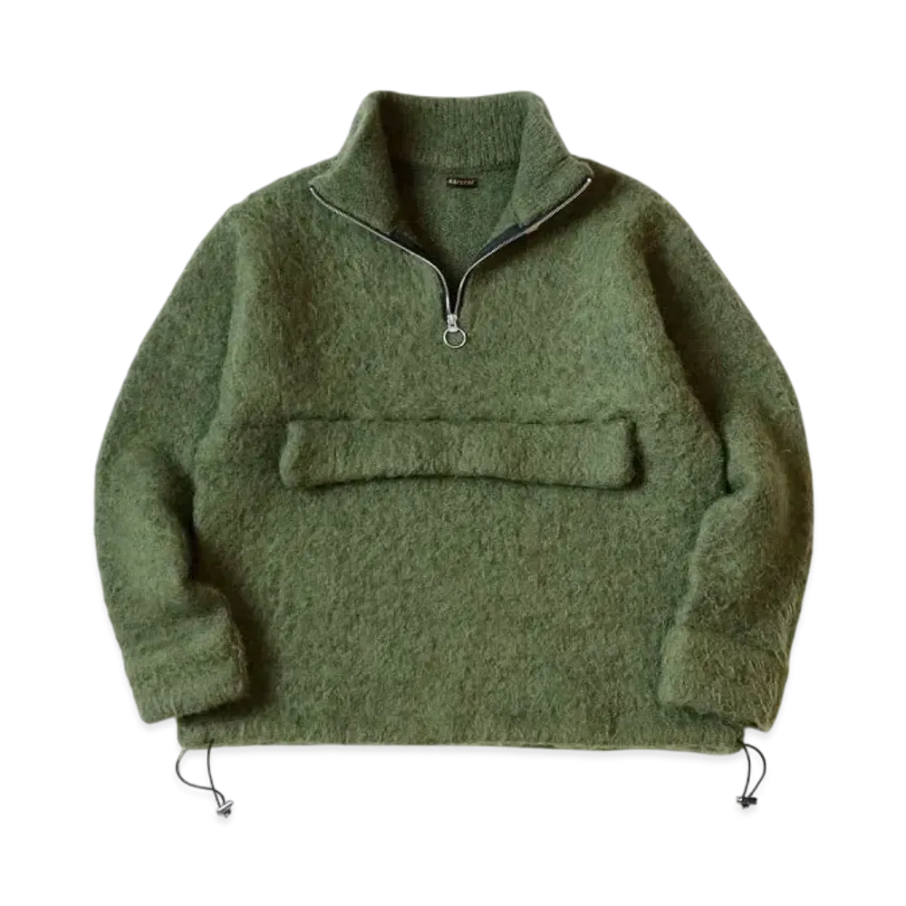 KAPITAL 5G Mohair Half Zip Anorak "Green"