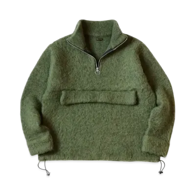 KAPITAL 5G Mohair Half Zip Anorak "Green"