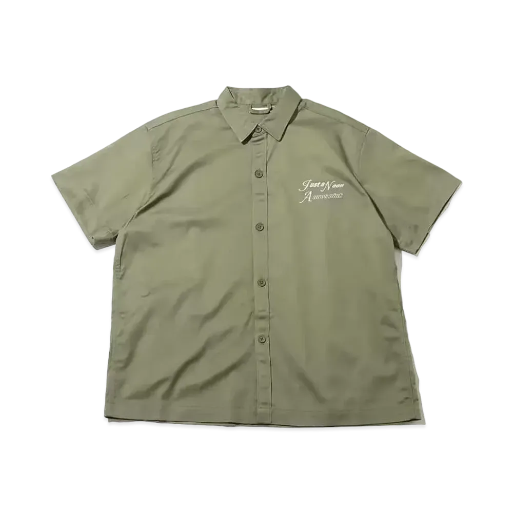 atmos pink x JUST A NOON Work Shirt "Khaki"