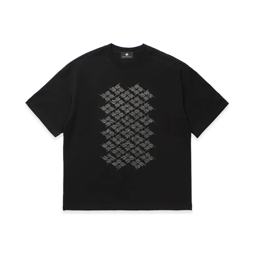 APHRODITEGANG GAKKIN x BUDSPOOL Kazahanabachi Hawaiian T-Shirt "Black"