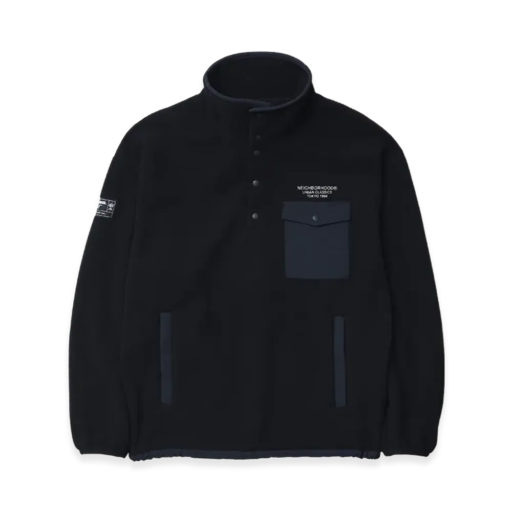 NEIGHBORHOOD Fleece Stand Collar LS "Black"