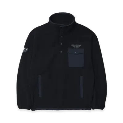 NEIGHBORHOOD Fleece Stand Collar LS "Black"
