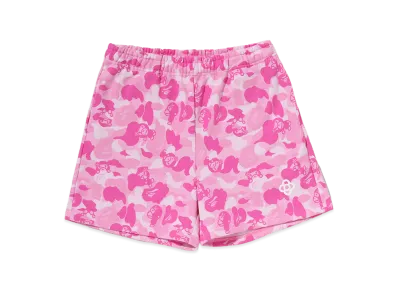 A BATHING APE Women's Baby Lisa ABC Camo Sweat Shorts "Pink"