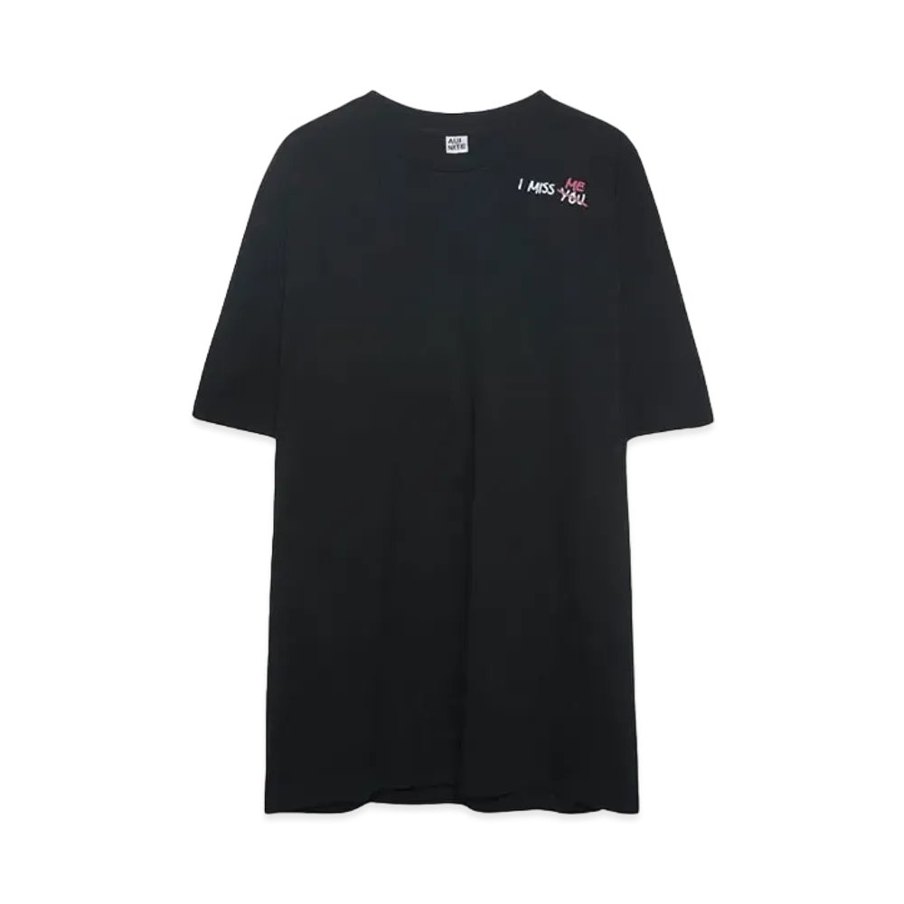 AUI NITE Embroidery logo L/S tee "BLACK"