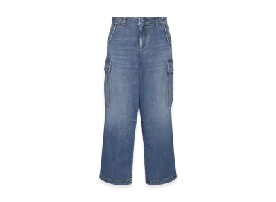 Dior Women's 8 Cargo Jeans D02 "Blue"