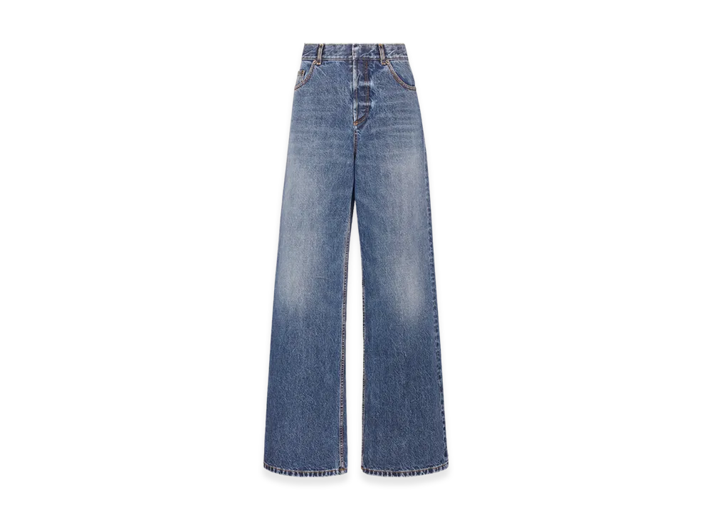 Dior Women's 8 Flared Jeans D05 Stonewashed Denim "Blue"