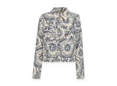 Dior Women's Jacket Soleil Denim "White/Navy Blue"