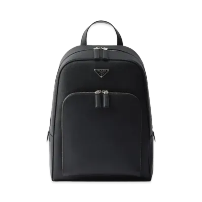 PRADA Saffiano Leather Compact Backpack "Black"