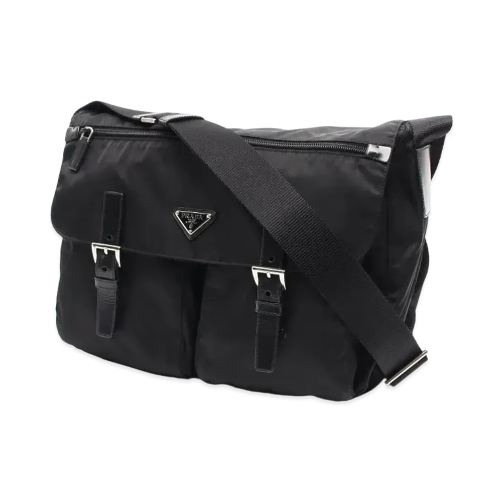 PRADA Vela Nylon Messenger Bag