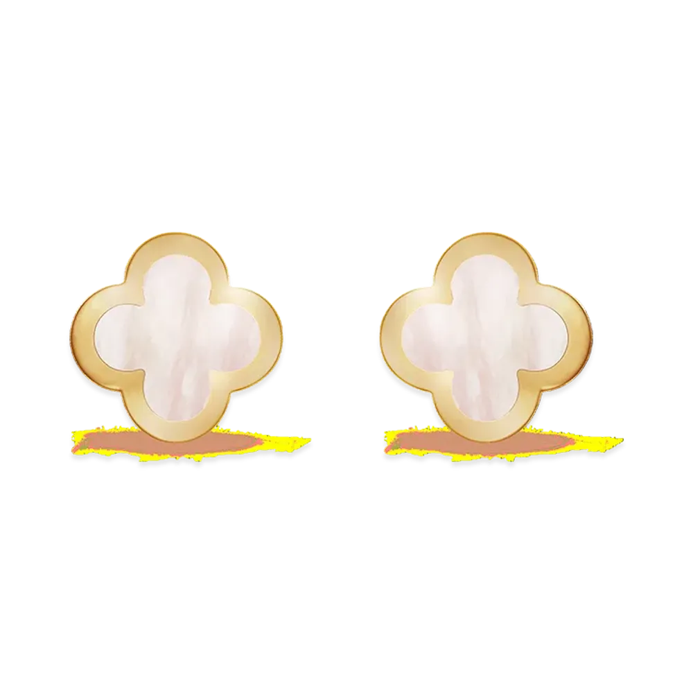 Van Cleef & Arpels Pure Alhambra earrings "18K Yellow gold/Mother-of-pearl"