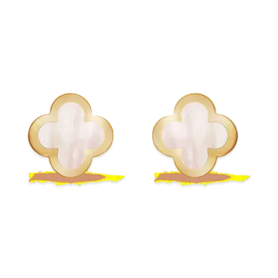 Van Cleef & Arpels Pure Alhambra earrings "18K Yellow gold/Mother-of-pearl"