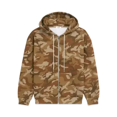 CELINE Celine Hoodie In Cotton Fleece "Wash Camo/White"