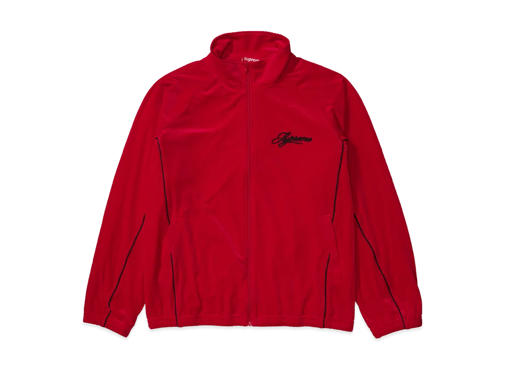Supreme Velour Mesh Track Jacket "Red"