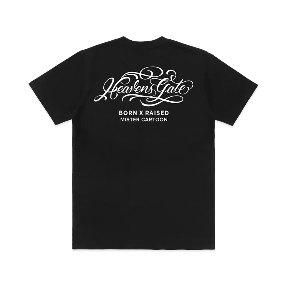 Born x Raised x Mister Cartoon Heavens Gate Tee "Black"