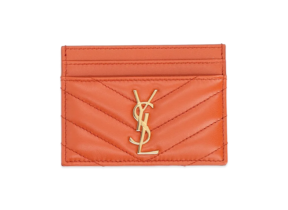 Saint Laurent Women's Card Holder Cassandras "Red"