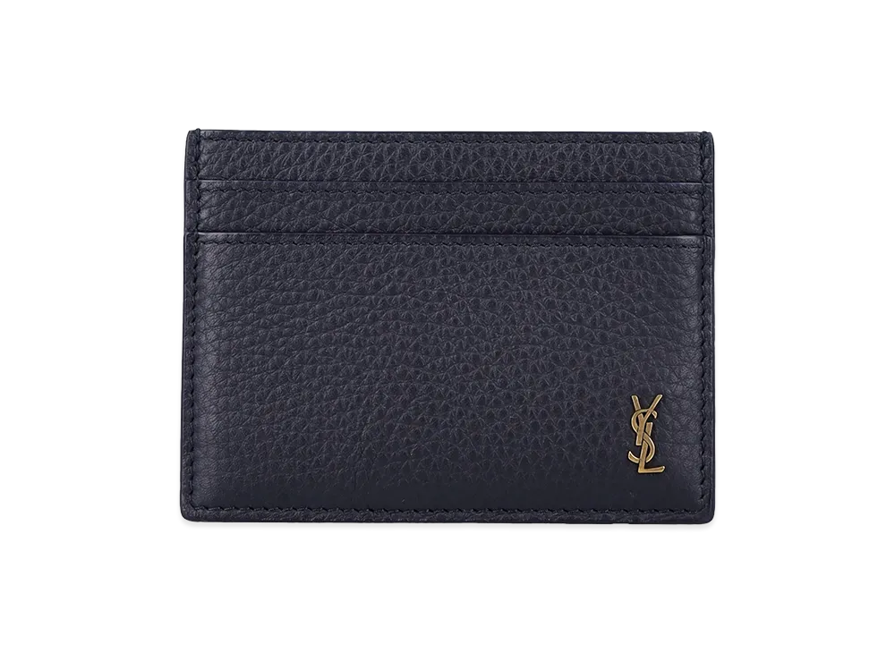 Saint Laurent Tiny Cassandre Card Holder "Blue"