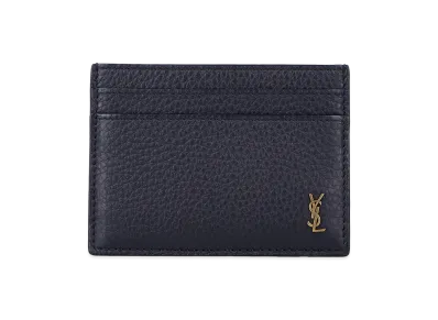 Saint Laurent Tiny Cassandre Card Holder "Blue"