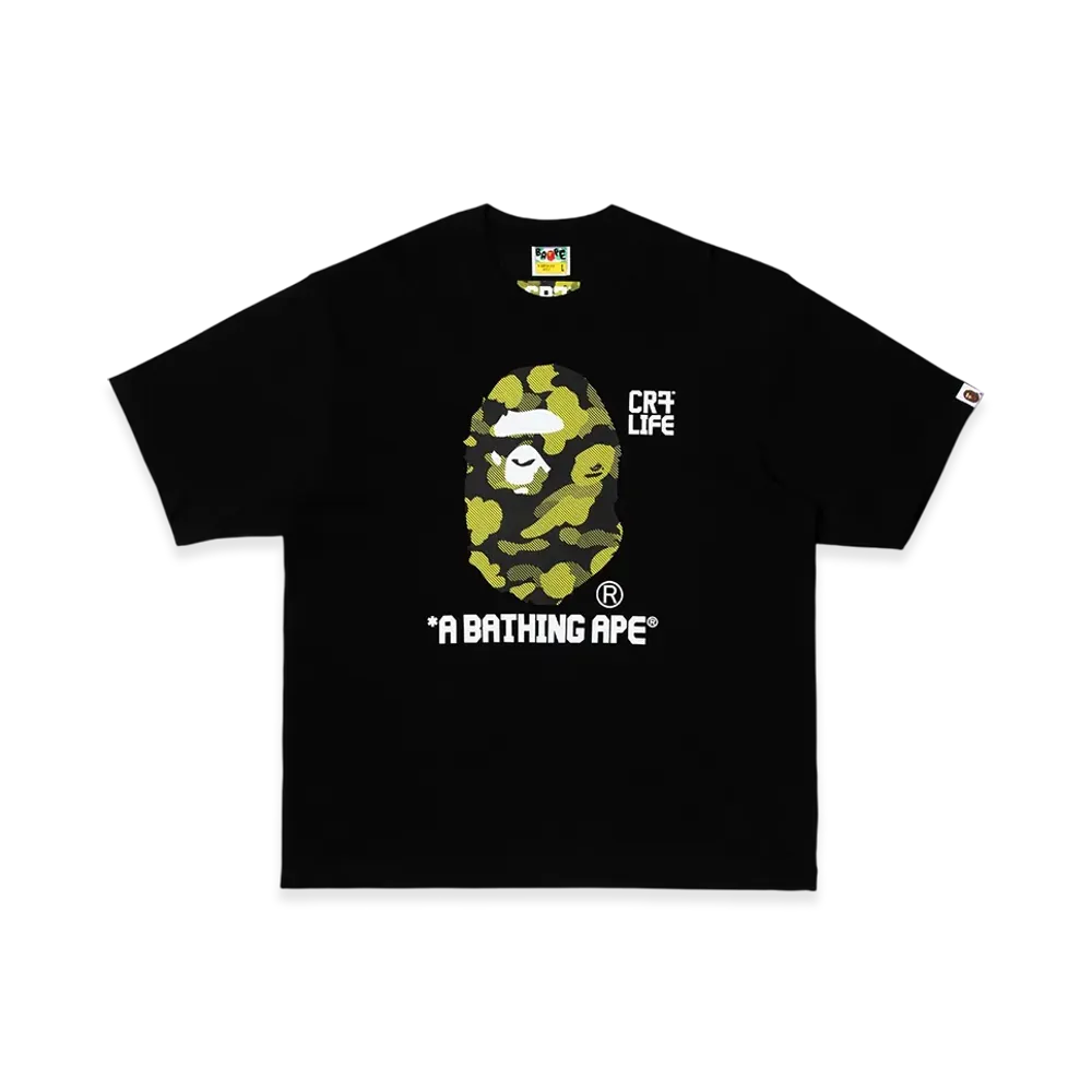 A BATHING APE x Cristiano Ronaldo CR7 Life Life Camo Relaxed Fit Tee "Black"