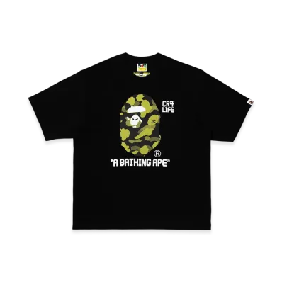 A BATHING APE x Cristiano Ronaldo CR7 Life Life Camo Relaxed Fit Tee "Black"