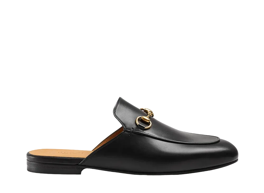 GUCCI Women's Princetown Leather Slipper "Black"