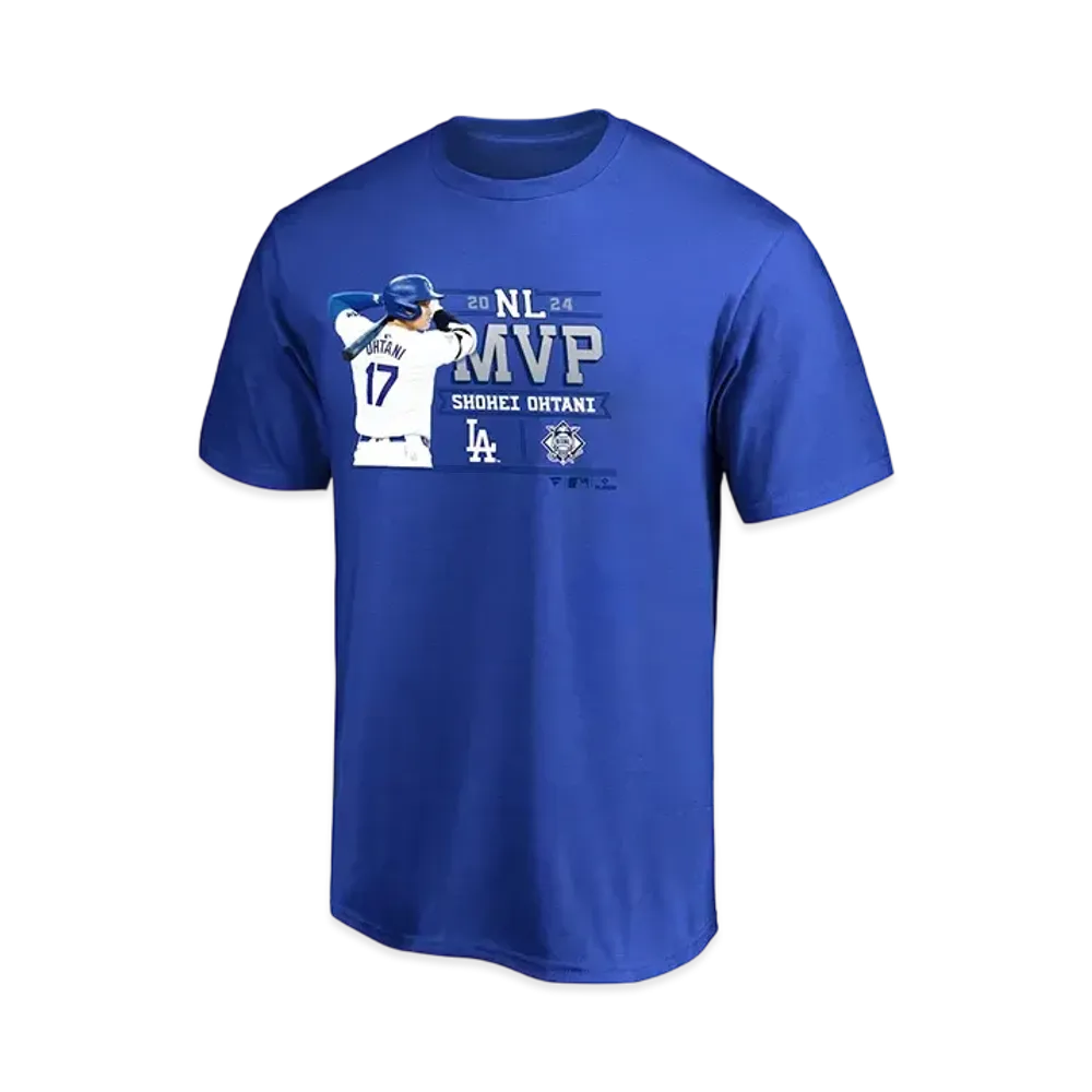 MLB Fanatics Dodgers Shohei Ohtani National League MVP 2024 Award Commemoration T-Shirt Logo Kids "Blue"