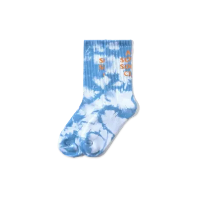 ANTI SOCIAL SOCIAL CLUB FA22 Call My Bluff Blue Tie Dye Socks "Blue"