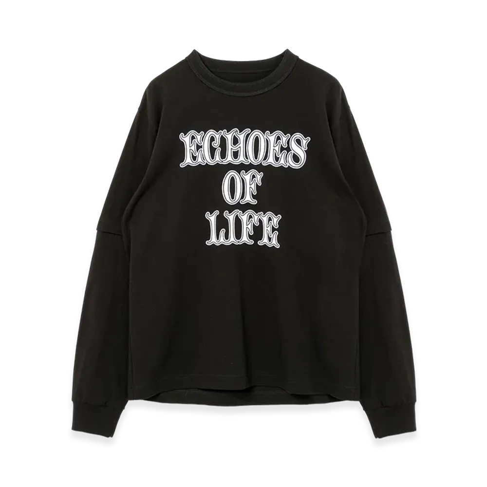 sacai ECHOES OF LIFE L/S T-Shirt "Black"