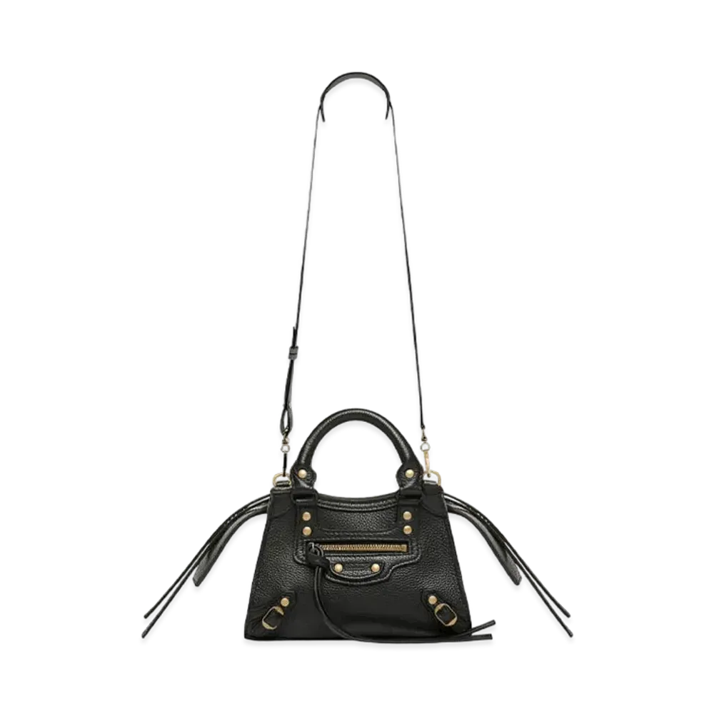 BALENCIAGA Women's Neo Classic Nano Top Handle Bag "Black"